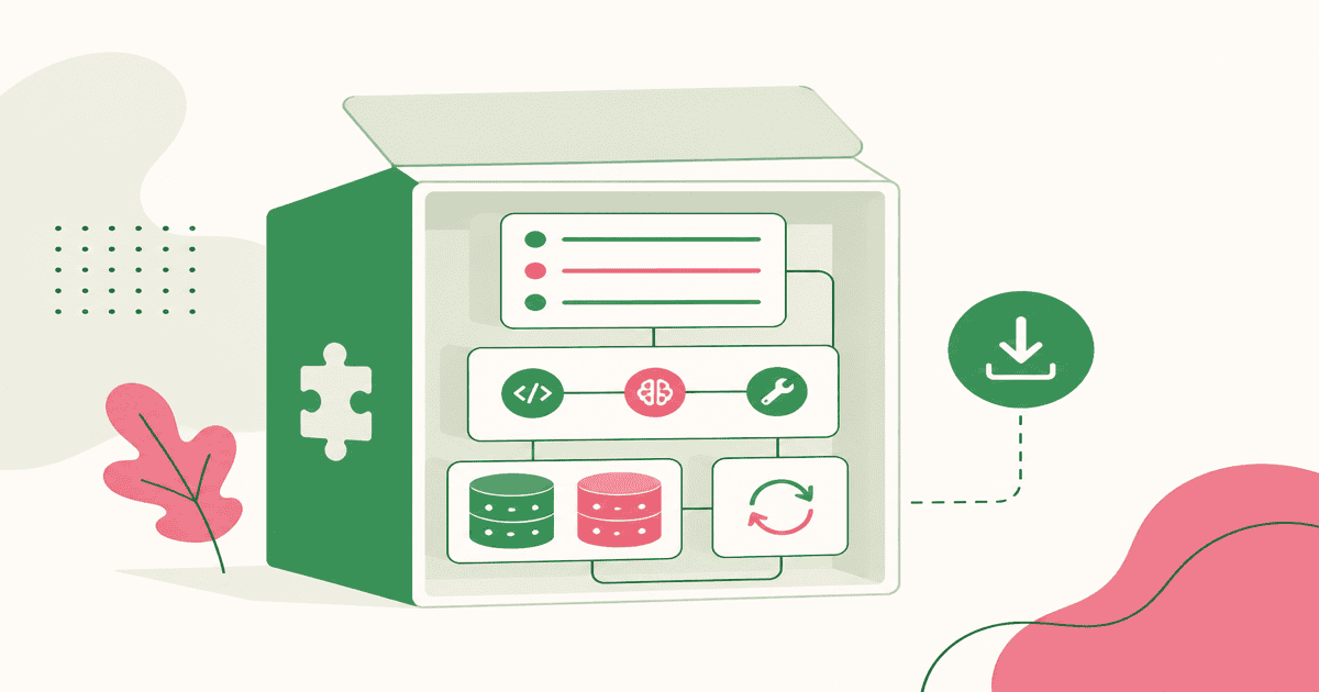 Abstract plugin box wrapping connected modules for rules, skills, MCP, and hooks